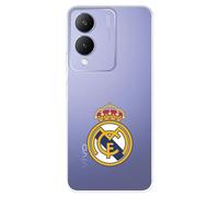 Funda para Vivo Y17s del Real Madrid Escudo Real Madrid tansparente para Proteger tu móvil. Capa de Silicona Flexible con Licencia Oficial Real Madrid