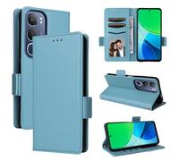 Funda para Vivo Y19S 4G, Funda Tipo Billetera de Cuero con Tapa magnética, Funda con función Atril, Funda Protectora a Prueba de Golpes para Vivo Y19S 4G-LAzul
