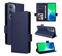 Funda para Vivo Y19S 4G, Funda Tipo Billetera de Cuero con Tapa magnética, Funda con función Atril, Funda Protectora a Prueba de Golpes para Vivo Y19S 4G-DAzul