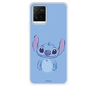 Funda para Vivo Y21S - Y33s - Y21 Oficial de Lilo & Stitch Azul Transparente para Proteger tu móvil. Carcasa para Vivo de Silicona Flexible con Licencia Oficial de Disney