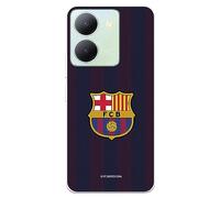 Funda para Vivo Y36 del FC Barcelona Rayas Blaugrana tansparente para Proteger tu móvil. Carcasa de Silicona Flexible con Licencia Oficial FC Barcelona
