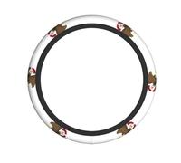 Funda para Volante Bandera del Estado De Illinois Estampada Fundas Volante De Coche Goma Funda De Volant Antideslizante For Camión Mujeres Y Hombres SUV 38Cm