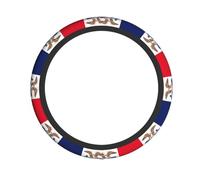 Funda para Volante Bandera del Estado De Iowa Estampada Fundas Volante De Coche Transpirable Funda De Volant Elástica For SUV Camión Universales 38Cm