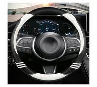 Funda para Volante Coche 38 Cm 15 Pulgadas Fibra Carbono para Fiat para Tipo para Fullback para Strada para Toro para Doblo Cubre Volante Coche(White O)