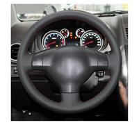 Funda para Volante Coche Cosida A Mano En Color Negro para Suzuki SX4, para Old, para Swift Fundas para Volante(Black Thread)