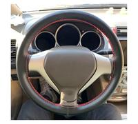 Funda para Volante Coche Funda Trenzada para Volante De Coche, con Agujas E Hilo, Cuero Perforado, Diámetro 38cm, Accesorios para Automóvil Cubierta para Volante(Rojo)