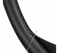 Funda para Volante Coche, Fundas Universal Interior Auto, Cubre Volante Coche, Protector Funda Volante Cuero con Aguja e Hilo para Coser, Anti Deslizante, Apto Diámetro 37/38 Cm (Negro)