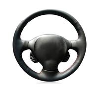 Funda para Volante Coche Negra Cosida A Mano para Hyundai para Santa para Fe 2001 2002 2003 2004 2005 2006 Fundas para Volante(Gray Thread)