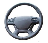 Funda para Volante Coche para Hyundai para Genesis 2015 2016 DIY Auto Case Negro Microfibra Cuero Protector para Volante De Coche Protector Volante(Black)