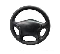 Funda para Volante Coche para Mercedes para Benz W203 Clase C 2001-2007 Interior De Cuero Microfibra DIY Protector para Volante Coche Protector Volante(Negro)