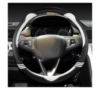 Funda para Volante Coche para Opel para Astra K para Corsa E para Karl 2014-2022 para Crossland X para Grandland para Insignia 2017-2022 Cubre Volante Coche(White O)