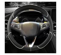 Funda para Volante Coche para Opel para Astra K para Corsa E para Karl 2014-2022 para Crossland X para Grandland para Insignia Cubre Volante Coche(White O)