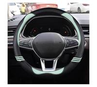 Funda para Volante Coche para Scenic para Clio para Laguna 2 3 4 5 para Kangoo para Fluence Megane para Trafic para Talisman para Twingo Cubre Volante Coche(Green O)