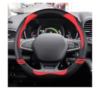 Funda para Volante Coche para Scenic para Clio para Laguna 2 3 4 5 para Kangoo para Fluence para Megane para Trafic para Talisman Cubre Volante Coche(Red D)