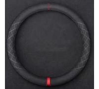 Funda para Volante Coche para Skoda Octavia Pro 2021 2022, Antideslizante Durable de Ante Cubierta Protector Volante Accesorios Coche Interior,Red-O-Round