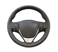 Funda para Volante Coche para Toyota E'Z para RAV4 2013-2019 para Corolla 2013-2017 IM para Scion para Auris Protector para Volante De Coche Cosido A Mano Protector Volante(Rojo)