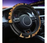 Funda para Volante con Estampado de Tela de Barro afrocéntrico, Universal, de 15 Pulgadas, Estilo Deportivo, elástica, Transpirable, cómoda, Accesorio para Volante de Coche.