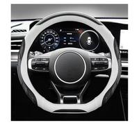 Funda para Volante Cubierta para Volante Coche Forma D, para Kia, para Stinger, para Stonic, para Sportage, para Proceed K5 2021 Funda Volante Coche(Blanco)