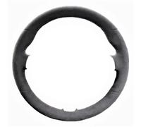 Funda para Volante de Alcántara, Accesorios Antideslizantes de Hilo Gris de Cuero Genuino para Mazda para MX-5 2016-2022 para Abarth 124 Spider Funda Volante Coche(Style 1 Gray Thread)