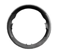 Funda para Volante de Alcántara, Accesorios Antideslizantes de Hilo Gris de Cuero Genuino para Mazda para MX-5 2016-2022 para Abarth 124 Spider Funda Volante Coche(Style 5 Gray Thread)