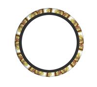 Funda para volante de ardilla que come nueces. Funda de volante de impresión completa, goma de cloropreno, fácil de instalar para coches, SUV, ATV, camiones