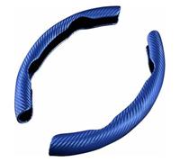 Funda para Volante de Auto Car Steering Wheel Cover For VW Passat CC 2010 2011 2012 2013 2014 2015 2016 2017 2018 Universal 2 Pcs Carbon Fiber Anti-Skid Protector(Blue)