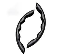 Funda para Volante de Auto para Benz para CLS para Cclass para Eclass Protector Funda Rueda Juego Protectores empuñaduras Antideslizantes Cubierta segmentada para Volante Coche(A/Black1)