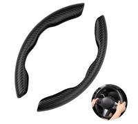 Funda para Volante de Auto para Citroen Ds7 DS 7 para Crossback 2018 2019 2020 2021 2022 2023 Cubiertas Volante Coche Antideslizante Cubierta segmentada para Rueda de Coche(Blac-k)