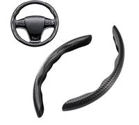 Funda para Volante de Auto para Citroen para ami para AMI 2020 2021 2022 2023 2024 2025 Protector de Volante cómodo Antideslizante segmentado para Coche(Black)