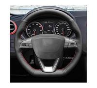 Funda para Volante de Auto para Seat para Leon para Cupra para R para para ST para Ateca Protector para Volante de Coche Volante Cuero(Red Thread)