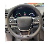 Funda para Volante de Auto para Toyota para Camry para Avalon para Corolla para Highlander para RAV4 Cubierta de Volante Costura a Mano(Black Without Holes)