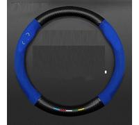 Funda Para Volante De Automóvil Fibra Carbono Piel Cuero Súper Fina Para Verano, Invierno, 4 Estaciones, Para Mujer Y Hombre Para Toyota Para Auris Accesorio(A-Blue-O3)