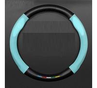 Funda Para Volante De Automóvil Fibra Carbono Piel Cuero Súper Fina Para Verano, Invierno, 4 Estaciones, Para Mujer Y Hombre Para Toyota Para Auris Accesorio(A-Green-O5)