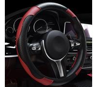 Funda para volante de automóvil para Ford Transit Van, antideslizante, transpirable, accesorios interiores de automóvil, color rojo