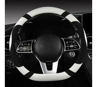 Funda para Volante De Coche 38 Cm Piel Vaca Ante, Accesorios para Benz AC CLA E GLA GLC GLE SB CLS Class(White D Type)