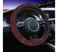 Funda para Volante de Coche a Cuadros Escoceses de la Familia Williams of Wales, Universal, de 15 Pulgadas, Estilo Deportivo, elástica, Transpirable y cómoda.