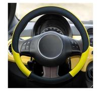 Funda para Volante De Coche Accesorios para Fiat 500 para Nuova 500D 500F 500L 500R Coche Cubierta Volante(Yellow)