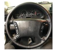 Funda para Volante de Coche BMW E36 E46 E39 X3 E83 X5 E53 1995-2006, Trenzada, de Microfibra, con Detalles en Cuero y Hilo Amarillo (o Negro).