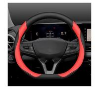 Funda para Volante de Coche Chevrolet Montana Cruze Spark Optra Aveo Orlando Sonic Traverse Decoración cálida para Coche (Tipo D Negro Rojo)