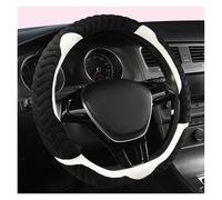 Funda para Volante de Coche con Forma de D/O de 36 cm para Toyota, Aqua y Prius. Funda de Volante de Felpa Antideslizante y Resistente al Desgaste. Rojo O (Blanco D).