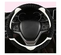 Funda para Volante de Coche con Forma de D/O de 36 cm para Toyota, Aqua y Prius. Funda de Volante de Felpa Antideslizante y Resistente al Desgaste. Rojo O (Blanco O).