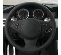 Funda para Volante De Coche Cuero Negro Suave para BMW E60 E63 E64 Cabrio para M6 2005-2010 Par M Serie(Titanium Thread)