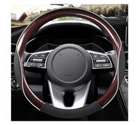 Funda para Volante de Coche de 38 cm, 15 Pulgadas, de Fibra de Carbono y Cuero, para Kia Sportage, Funda Protectora para Volante, Color Rojo (café).