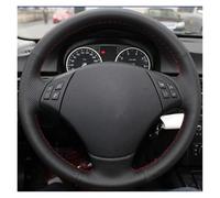 Funda para Volante de Coche de Cuero sintético Negro, Cosida a Mano, para BMW 320d 325i 335i X1 E84 E90 E91 Touring Accessories. Funda para Volante con Hilo Rojo (o Amarillo).