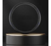 Funda para volante de coche de doble capa hueca para volantes redondos y en forma de D de 38 cm, piel de napa con agarre antideslizante de puntos 3D, diseño transpirable para ajuste universal, perfil