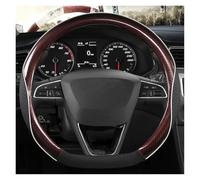 Funda para Volante de Coche de Fibra de Carbono y Cuero, Antideslizante, 38 cm, para Seat Tarraco, Arona, Ateca, Ibiza y Toledo (café D)