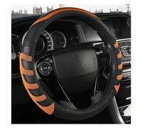 Funda para Volante de Coche de Microfibra y Cuero de 38 cm. Fundas para Volante de Coche. Accesorios para Coche. para Accord, City, Civic, Fit, Brio. Funda para Volante de Coche roja (Naranja).