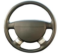 Funda para Volante de Coche de Piel de Ante Negra Cosida a Mano para Chevrolet Lova 2006-2010 para Chevrolet Aveo 2004-2011