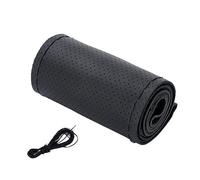 Funda para volante de coche de piel de vacuno auténtica, cubierta suave para volante de mano, mango cosido R0K2, transpirable