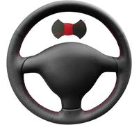 Funda para volante de coche de piel negra brillante para Volkswagen VW Golf 4 Passat B5 1996-2003 Skoda Fabia RS 2003 Polo 1999-2002 Seat Leon 1999-2004.
